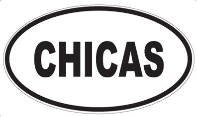 CHICAS - Oval Magnet