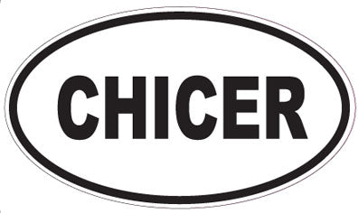 CHICER - Oval Sticker