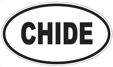 CHIDE - Oval Sticker