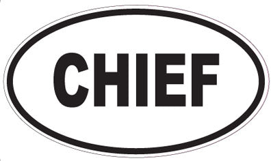 CHIEF - Oval Magnet