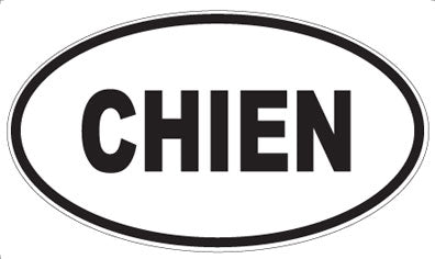CHIEN - Oval Magnet