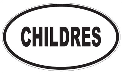 CHILDRES - Oval Magnet