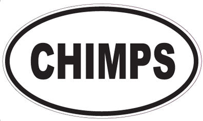 CHIMPS - Oval Sticker