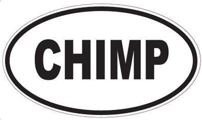 CHIMP - Oval Magnet