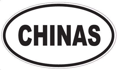 CHINAS - Oval Sticker