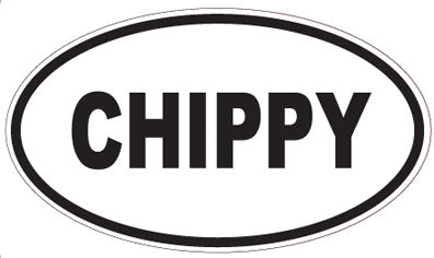 CHIPPY - Oval Sticker