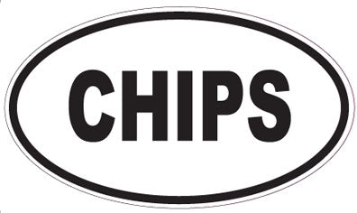 CHIPS - Oval Sticker