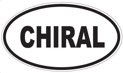 CHIRAL - Oval Sticker
