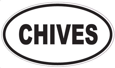 CHIVES - Oval Sticker