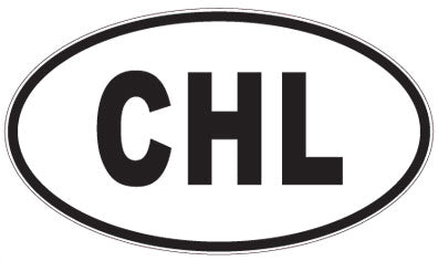 CHL - 3 Letter Initials Oval Sticker