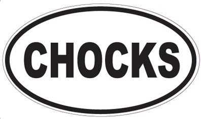 CHOCKS - Oval Sticker