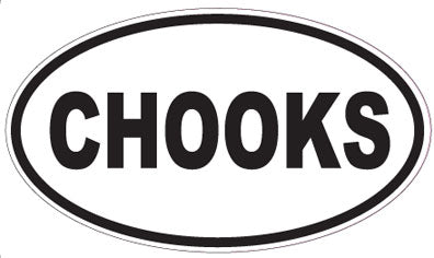 CHOOKS - Oval Sticker
