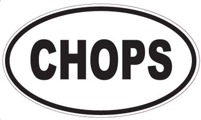CHOPS - Oval Magnet
