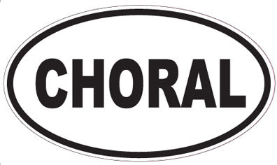 CHORAL - Oval Sticker