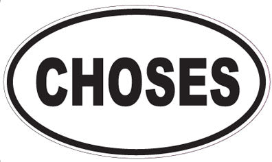 CHOSES - Oval Sticker