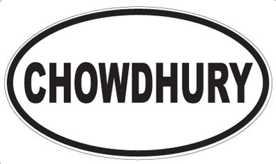 CHOWDHURY - Oval Magnet