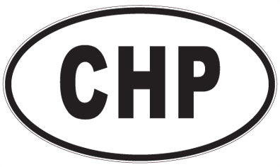CHP - 3 Letter Initials Oval Sticker