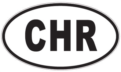 CHR - 3 Letter Initials Oval Sticker