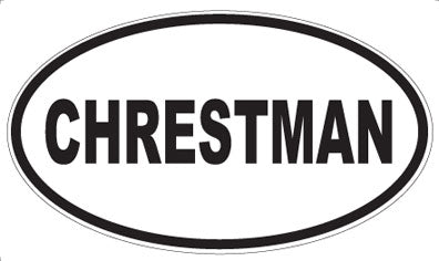 CHRESTMAN - Oval Magnet