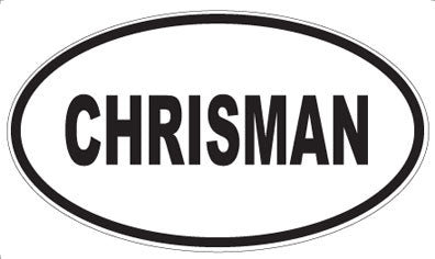 CHRISMAN - Oval Magnet