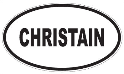 CHRISTAIN - Oval Magnet