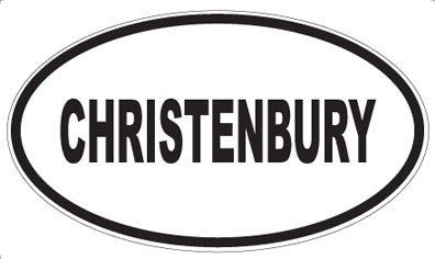 CHRISTENBURY - Oval Magnet