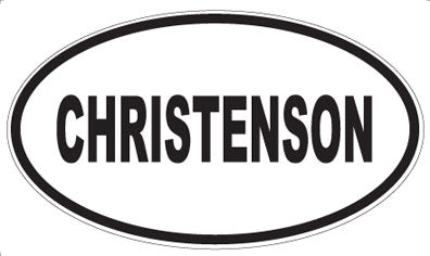 CHRISTENSON - Oval Magnet