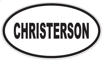 CHRISTERSON - Oval Magnet