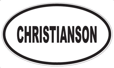CHRISTIANSON - Oval Magnet