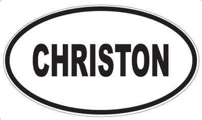 CHRISTON - Oval Magnet