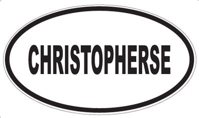 CHRISTOPHERSE - Oval Magnet