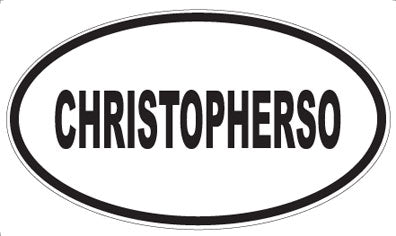 CHRISTOPHERSO - Oval Magnet
