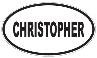 CHRISTOPHER - Oval Magnet