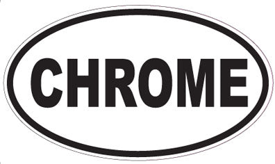 CHROME - Oval Sticker