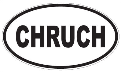 CHRUCH - Oval Magnet