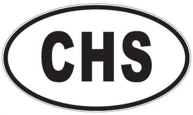 CHS - 3 Letter Initials Oval Sticker