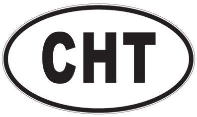 CHT - 3 Letter Initials Oval Sticker