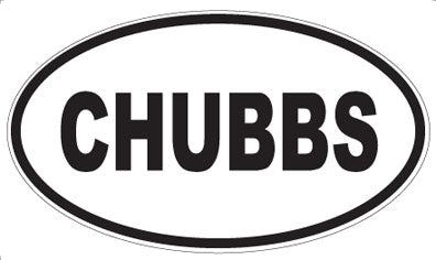CHUBBS - Oval Magnet