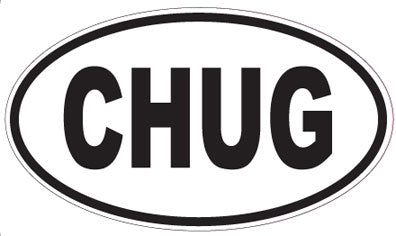 CHUG - Oval Sticker