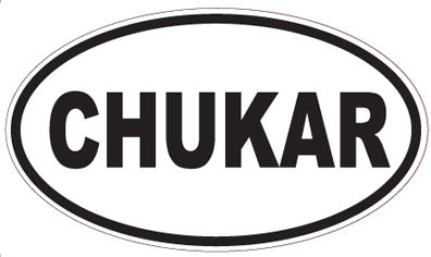 CHUKAR - Oval Sticker
