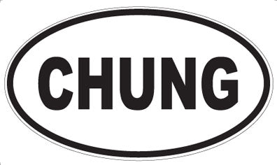 CHUNG - Oval Magnet