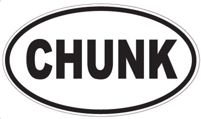 CHUNK - Oval Sticker