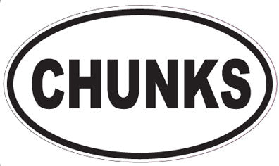 CHUNKS - Oval Sticker