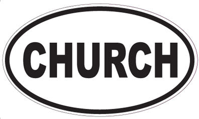 CHURCH - Oval Sticker