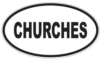 CHURCHES - Oval Magnet
