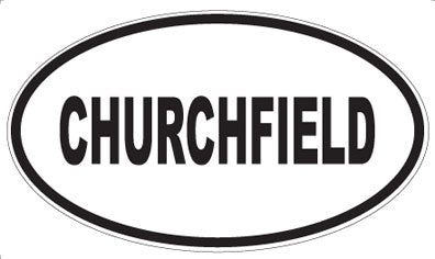 CHURCHFIELD - Oval Magnet