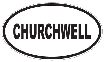 CHURCHWELL - Oval Magnet