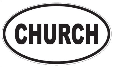 CHURCH - Oval Magnet