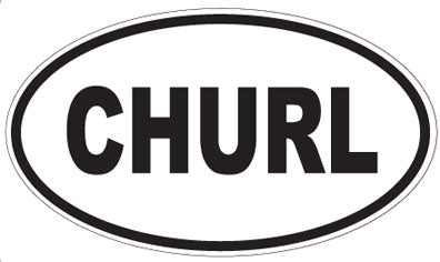 CHURL - Oval Sticker