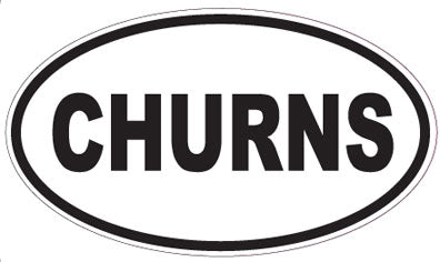 CHURNS - Oval Sticker